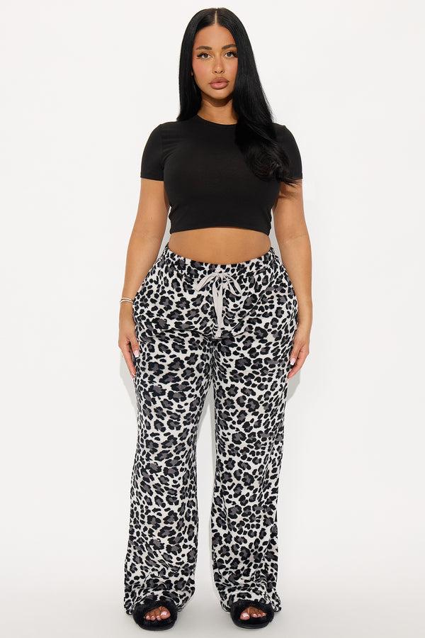 Fashion Nova Gone Wild Plush PJ Pants - Grey/combo