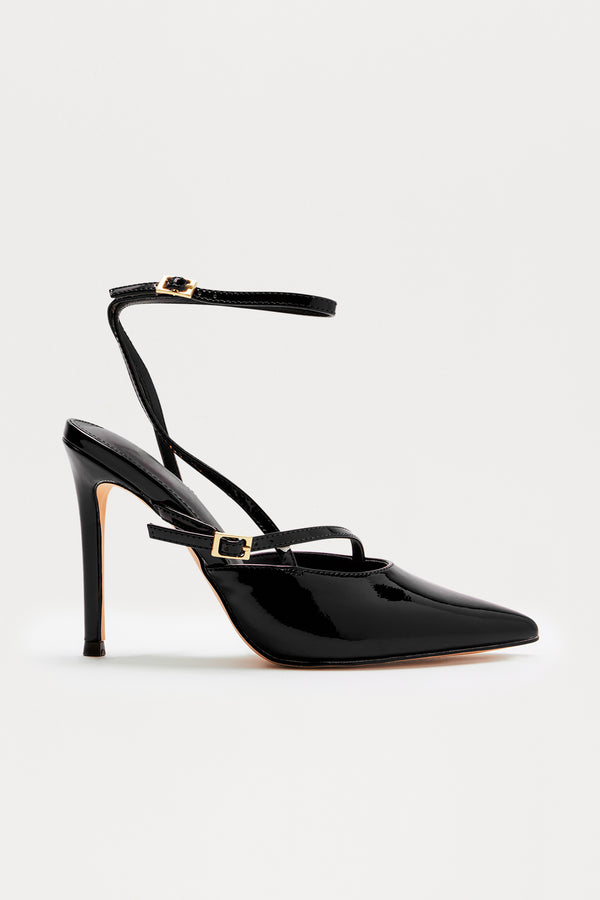 Fashion Nova Gravitate Buckle Pumps - Black