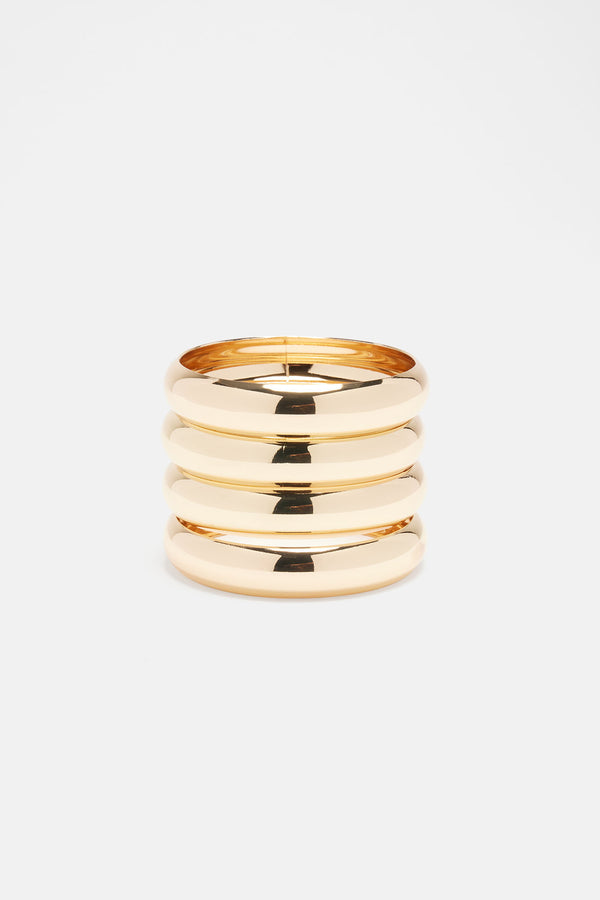 Fashion Nova In Havana Bangle Set - Gold