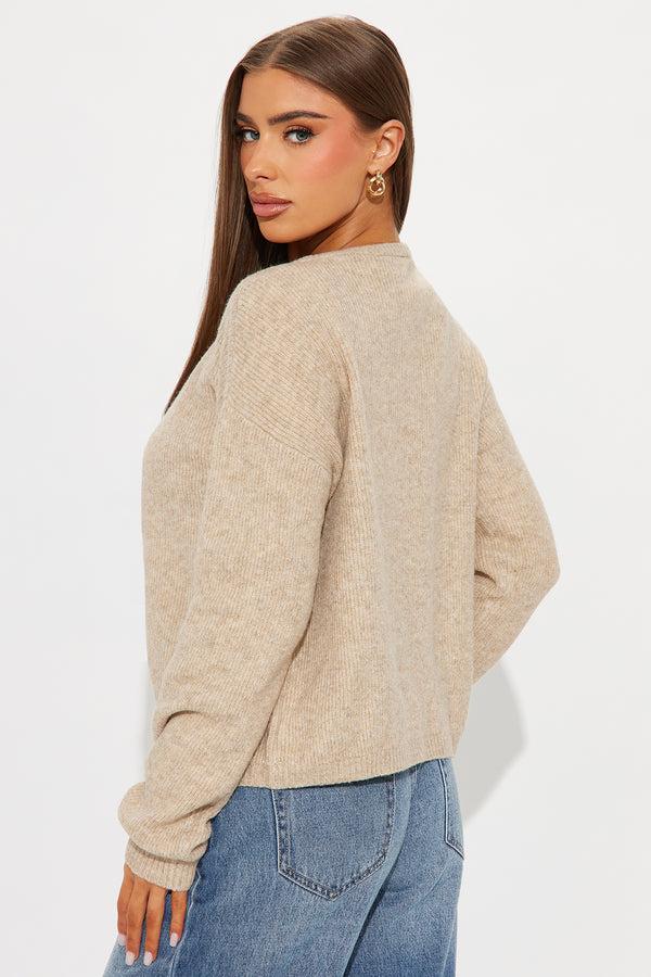 Fashion Nova In Love With Fall Cardigan - Beige