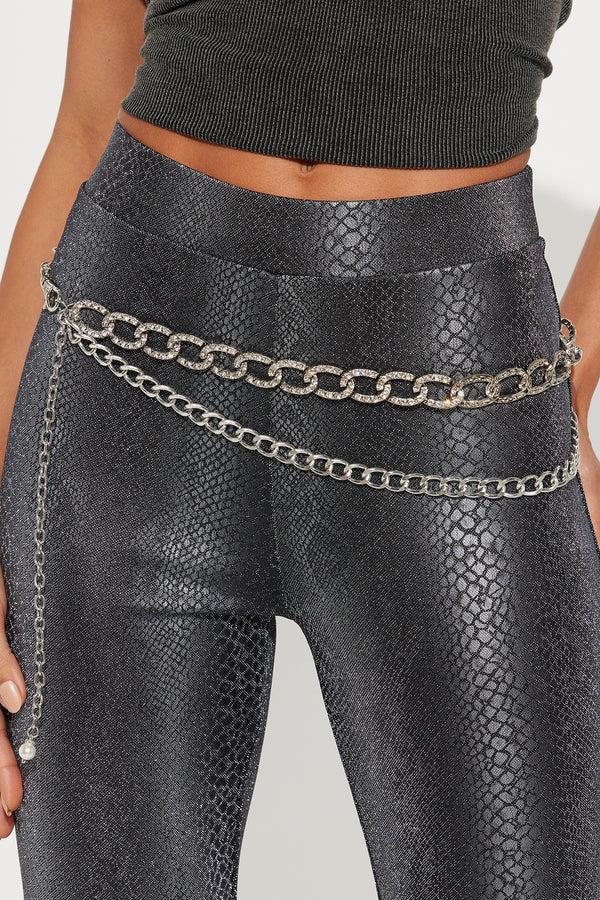 Fashion Nova In The Club Chain Belt - Silver