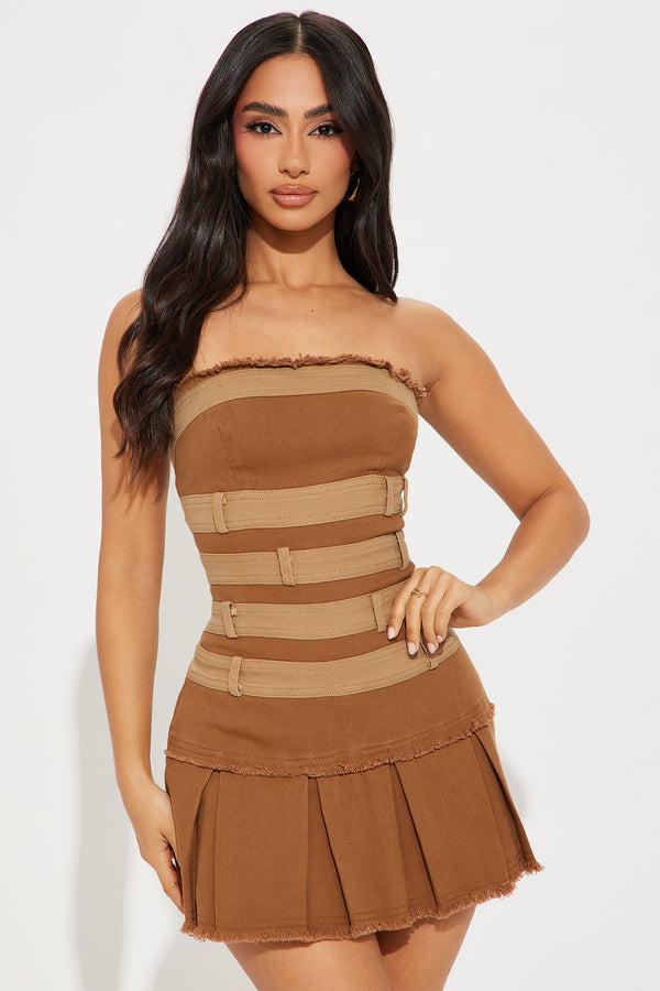 Fashion Nova In The Loop Romper - Khaki/combo