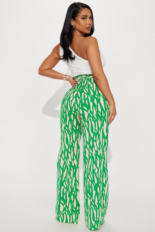 Fashion Nova In The Tropics Jumpsuit - Green/combo