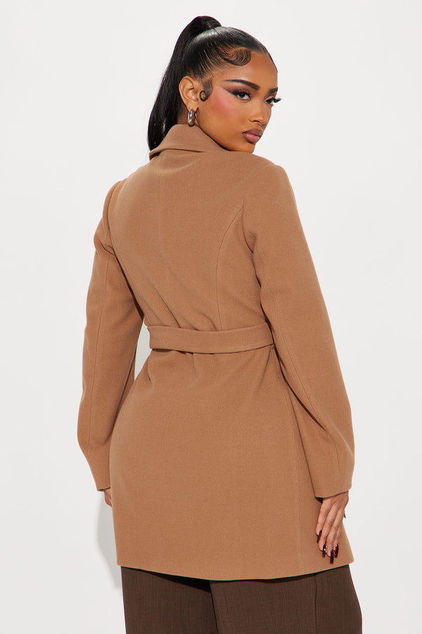 Fashion Nova Jasmine Wool Coat - Camel