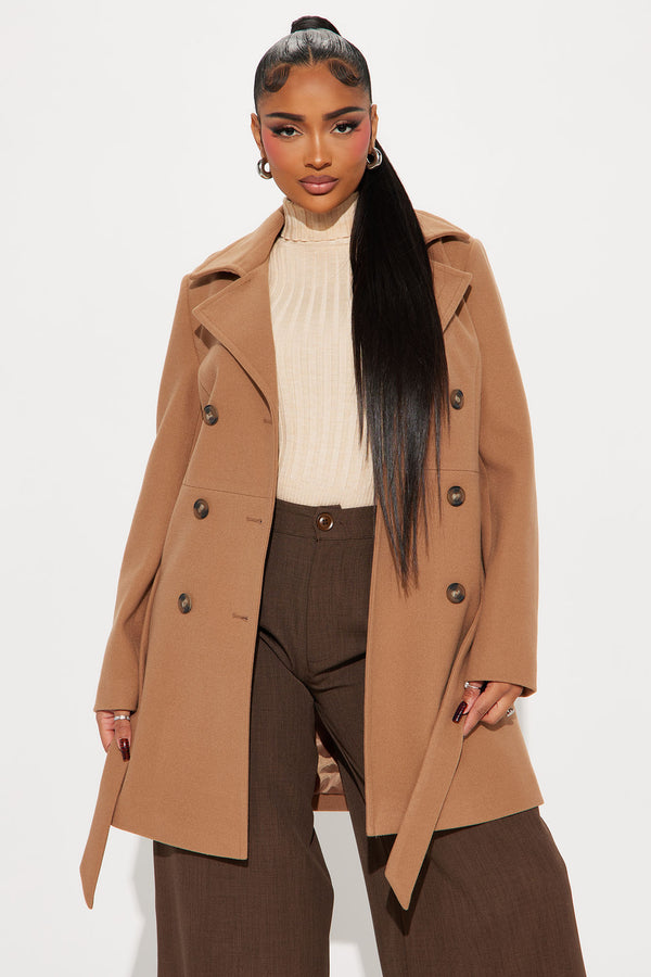 Fashion Nova Jasmine Wool Coat - Camel