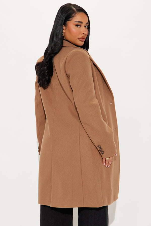 Fashion Nova Julia Wool Coat - Camel