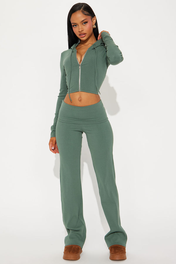 Fashion Nova Karly Snatched Pant Set - Olive 2