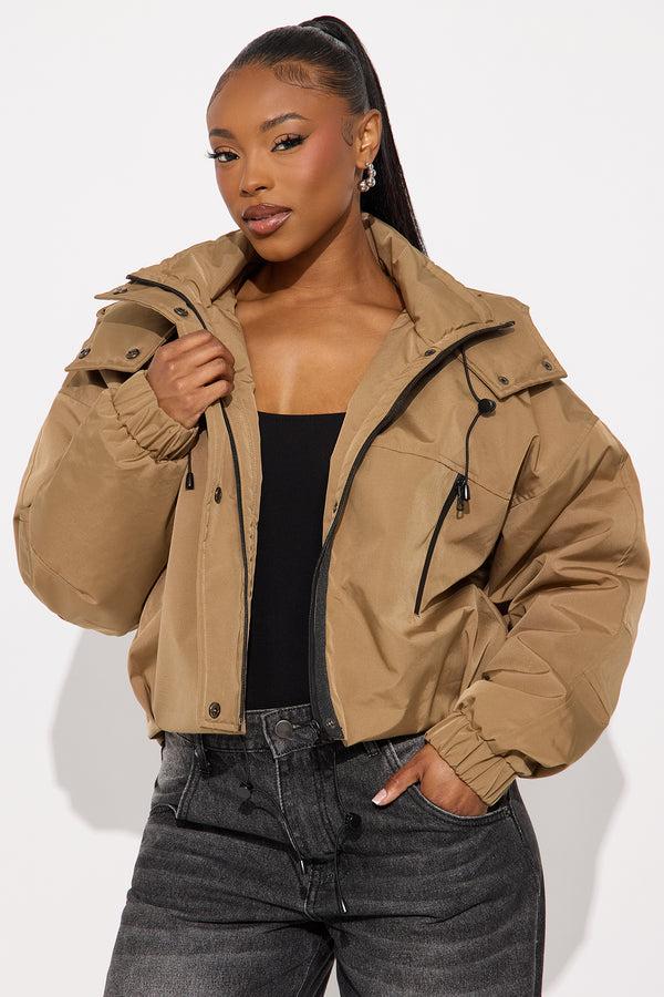 Fashion Nova Kita Windbreaker Jacket - Olive