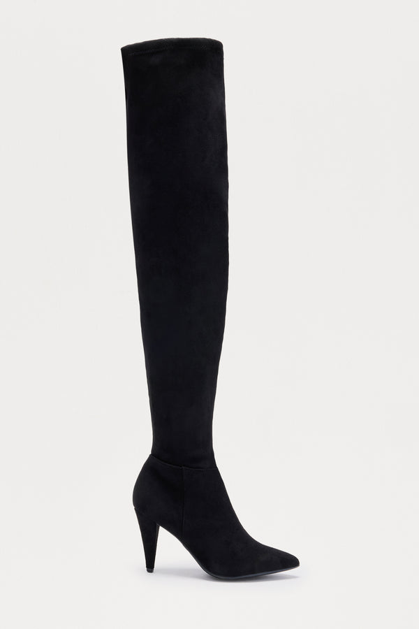 Fashion Nova Kofi Thigh High Boots - Black
