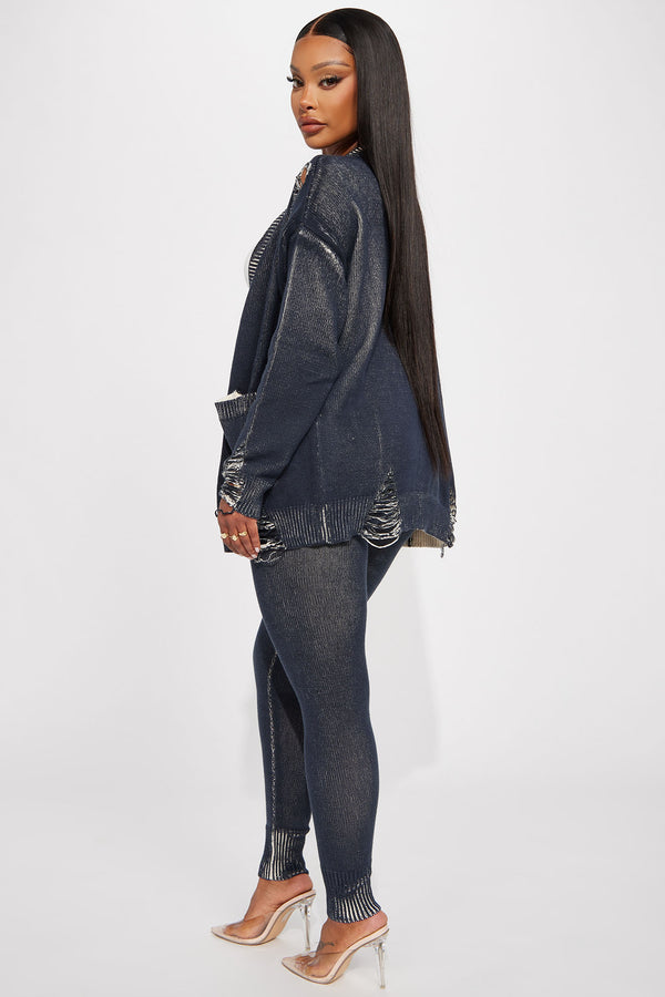 Fashion Nova Lola Washed Sweater Legging Set - Black