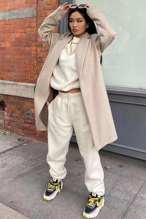 Fashion Nova Long Nights Coat - Oatmeal