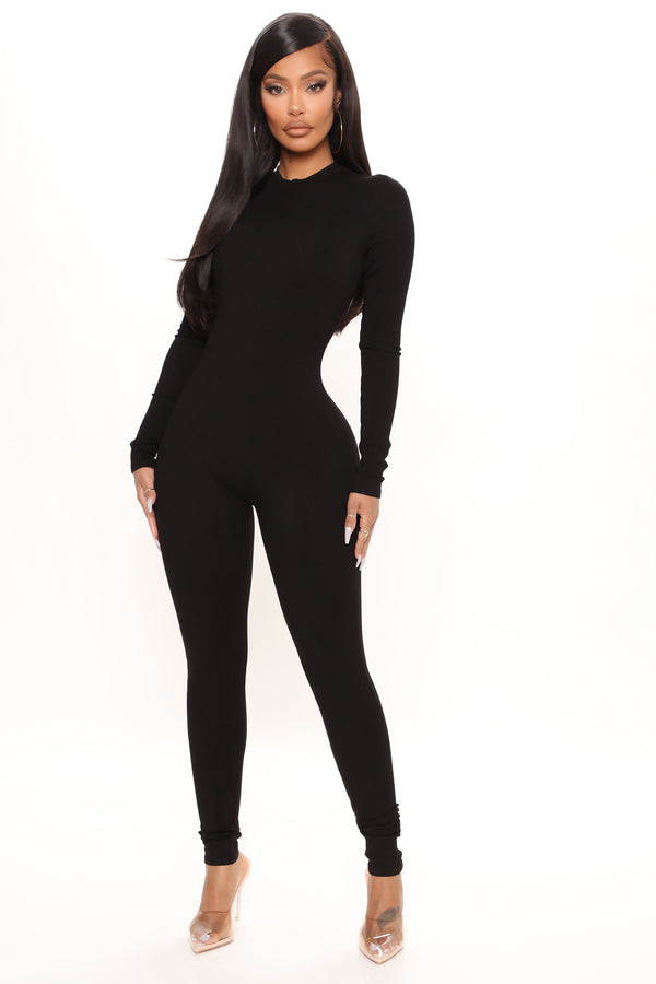 Fashion Nova Maribel Snatched Jumpsuit - Black