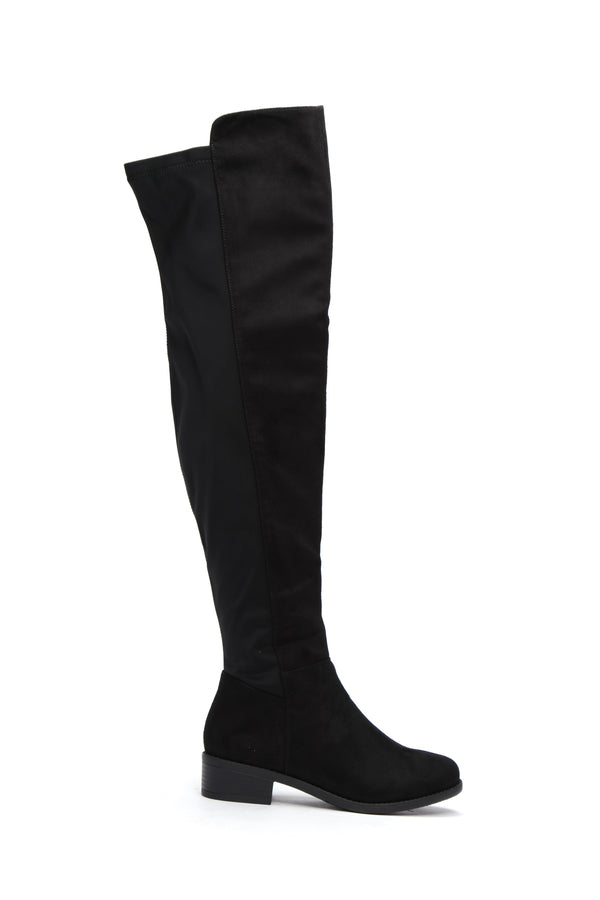 Fashion Nova Marja Over The Knee Boot - Black