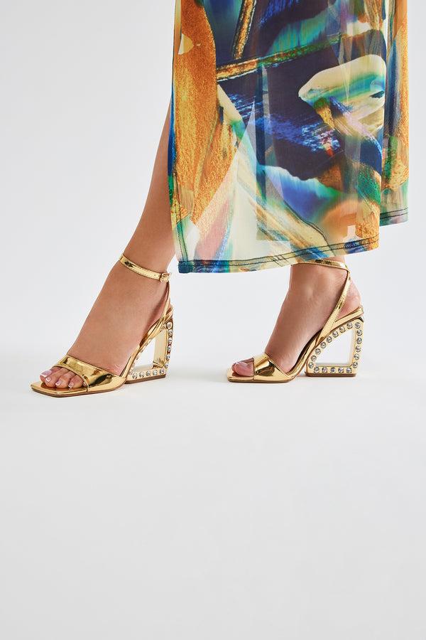 Fashion Nova Midnight Muse Wedges - Gold