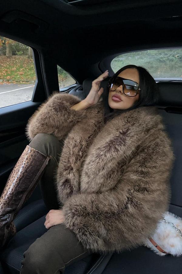 Fashion Nova Moscow Fur Coat - Brown