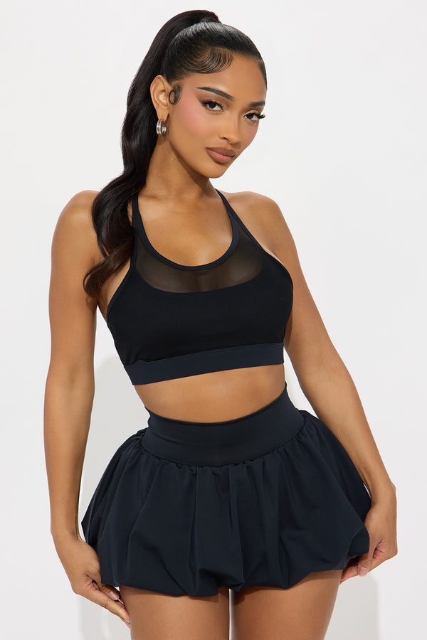 Fashion Nova Net Worth Elevate Sports Bra - Black