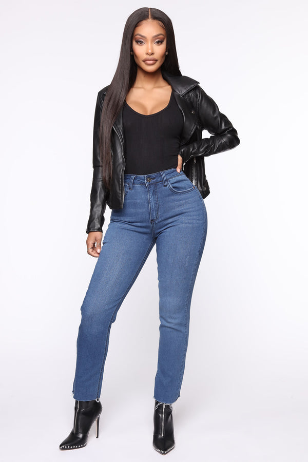 Fashion Nova Never Average Moto Jacket - Black