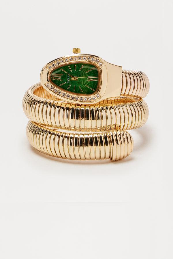 Fashion Nova Not So Sneaky Watch - Gold/Green