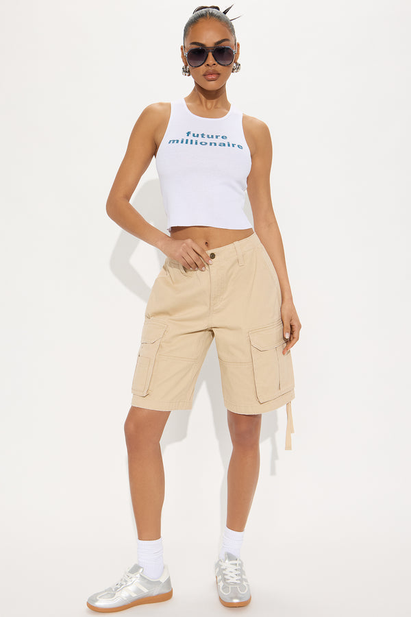 Fashion Nova Onto Something Bermuda Short - Khaki