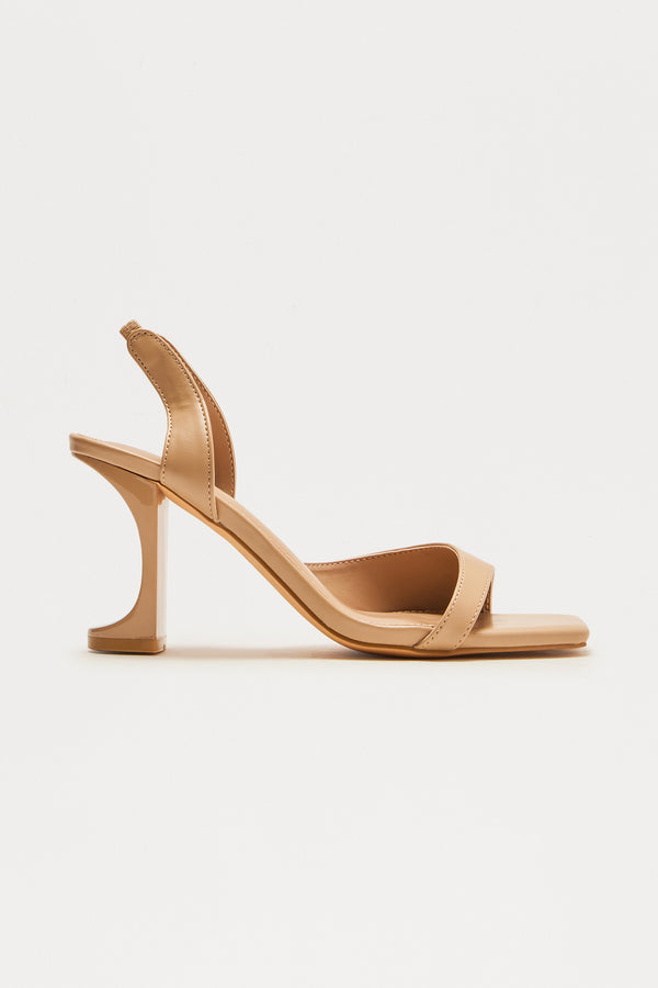Fashion Nova Oshea 3″ Slingback Heels - Nude