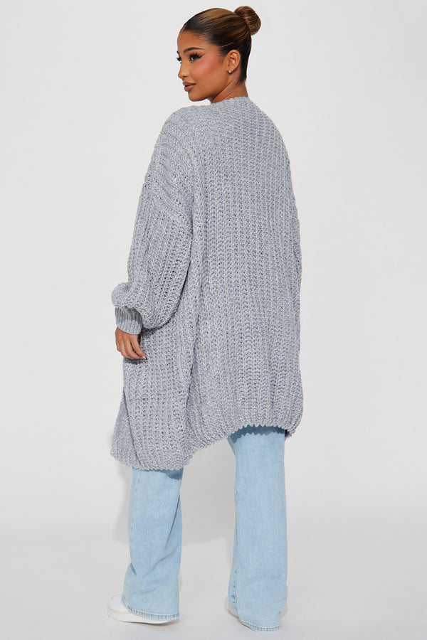 Fashion Nova Perfect Piece Cardigan - Heather Grey