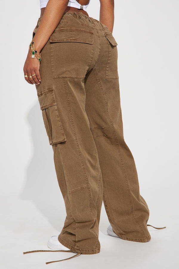 Fashion Nova Portland Washed Cargo Pant - Brown