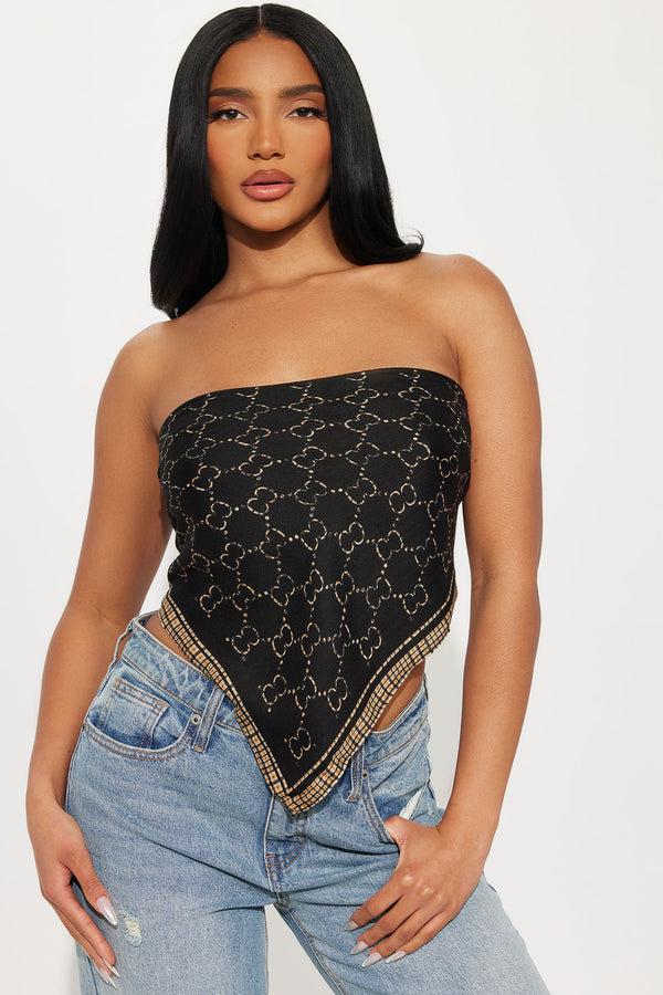 Fashion Nova Rain Or Shine Head Scarf - Black/combo