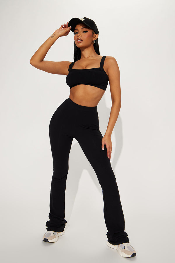 Fashion Nova Tall Adriana Flare Pant - Black