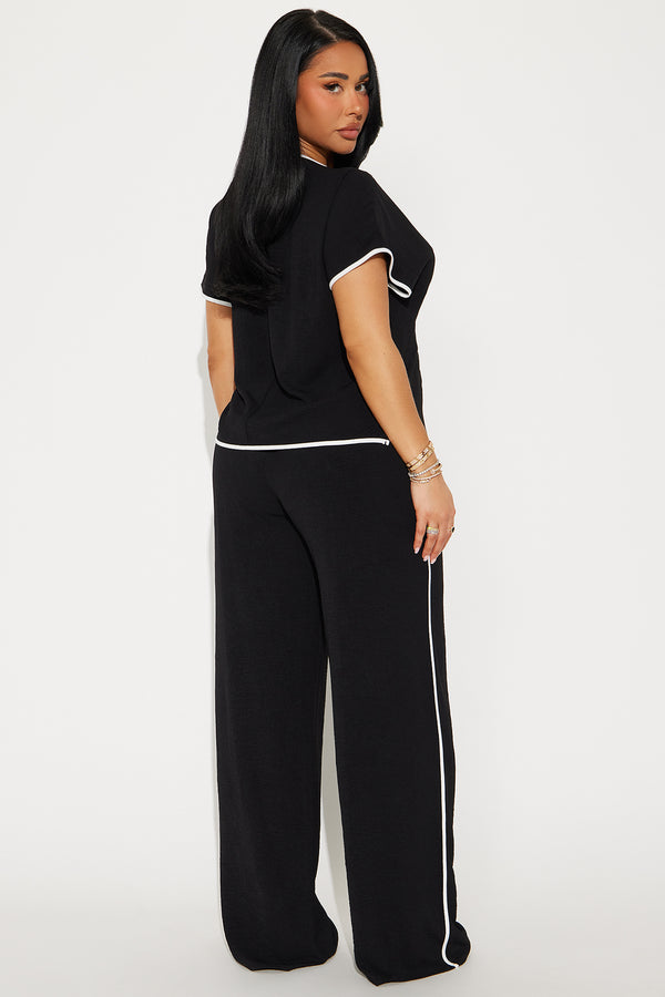 Fashion Nova The Elena Pant Set - Black