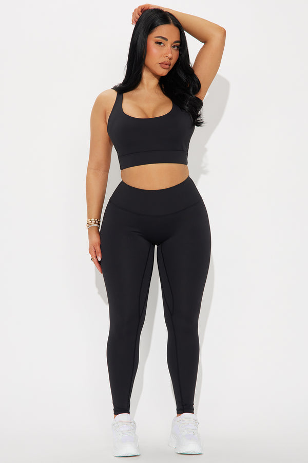 Fashion Nova Very Mindful Active Legging - Black