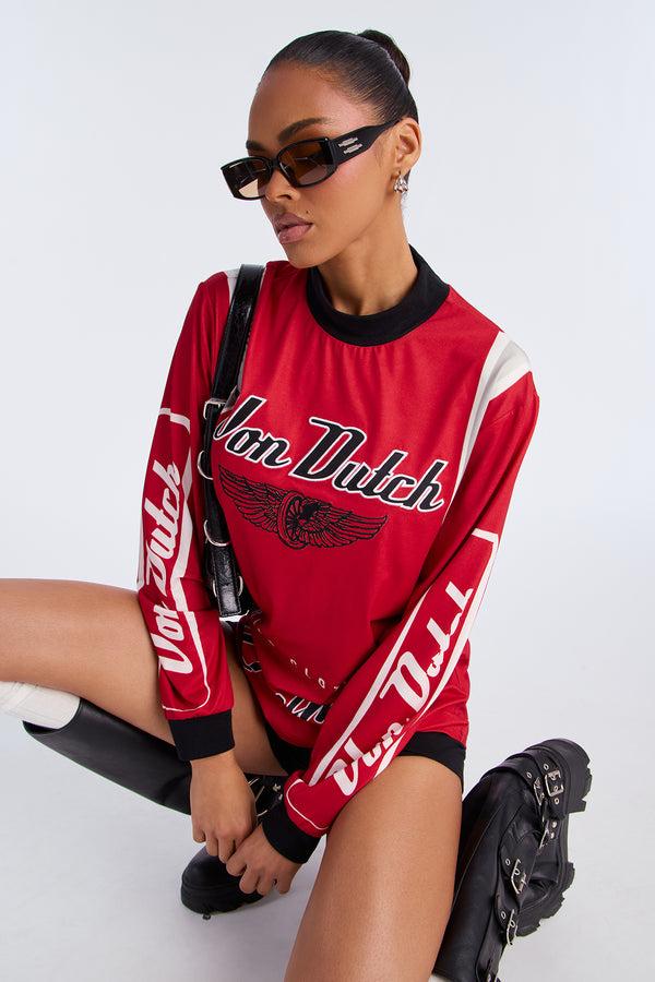 Fashion Nova Von Dutch Superior Racing Jersey - Red