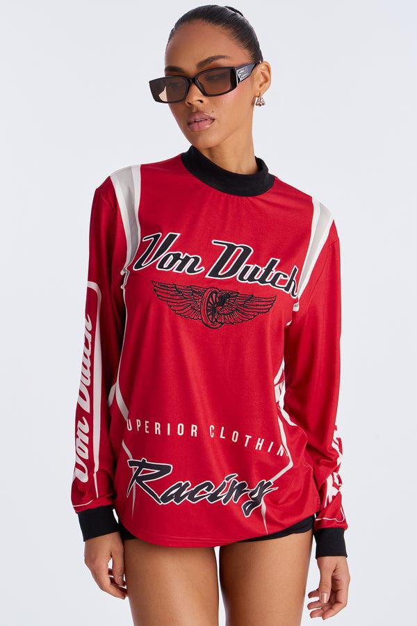 Fashion Nova Von Dutch Superior Racing Jersey - Red