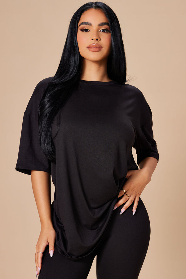 Fashion Nova Weekend Vibes Legging Set - Black