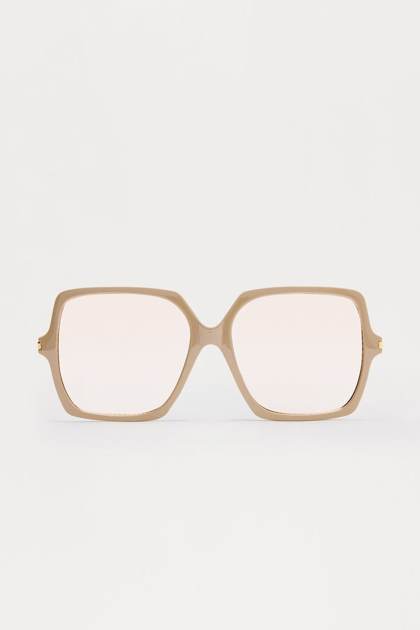 Fashion Nova Wink At Me Square Sunglasses - Tan