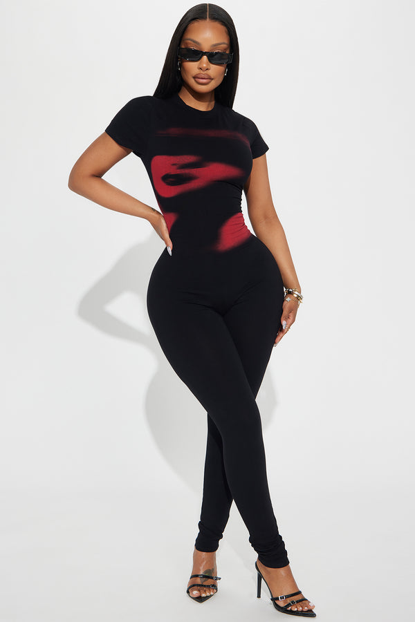 Fashion Nova Forgive The Night Jumpsuit - Black/combo