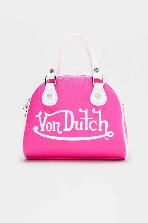 Fashion Nova Hot In Pink Von Dutch Faux Leather Handbag - Hot Pink