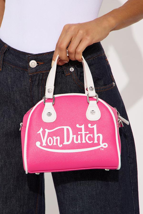 Fashion Nova Hot In Pink Von Dutch Faux Leather Handbag - Hot Pink