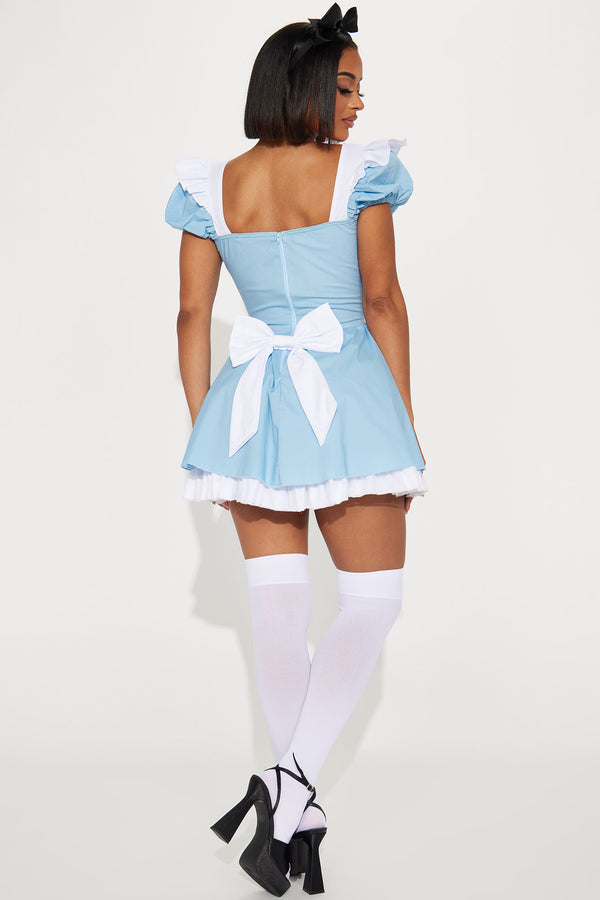 Fashion Nova In Wonder World 3 Piece Costume Set - Blue/combo