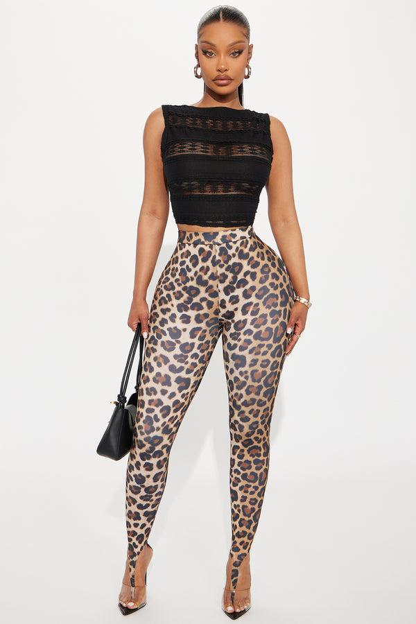 Fashion Nova Kamryn High Rise Leopard Stirrup Legging - Leopard
