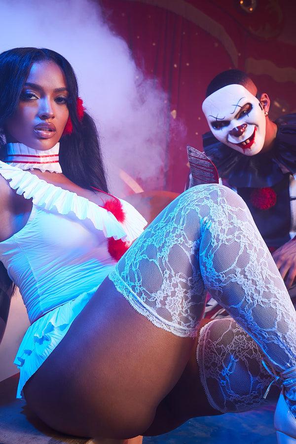 Fashion Nova Let's Play Game 5 Piece Costume Set - White