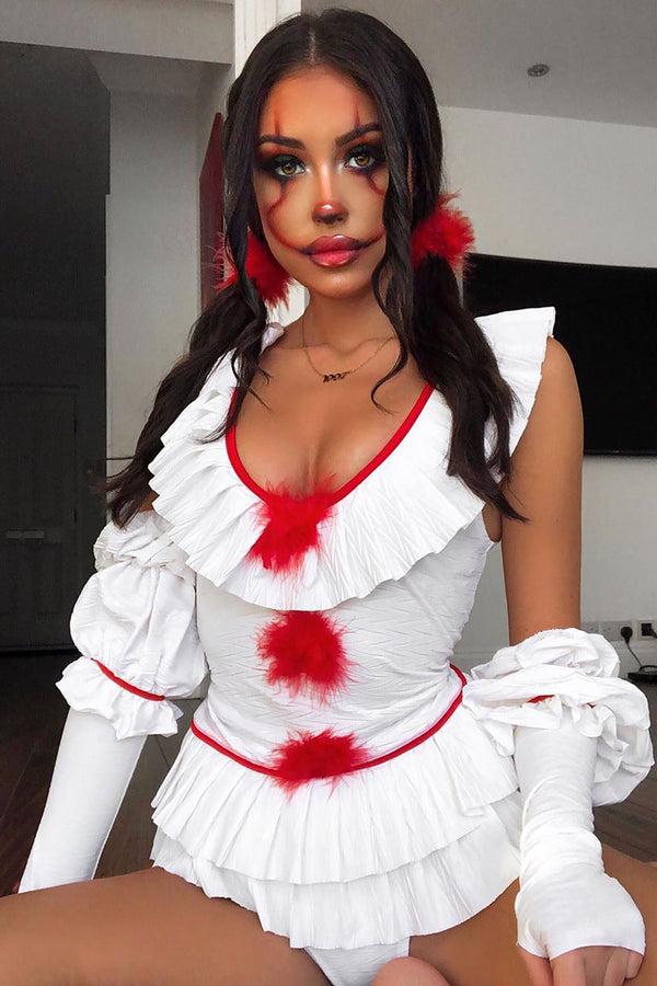 Fashion Nova Let's Play Game 5 Piece Costume Set - White