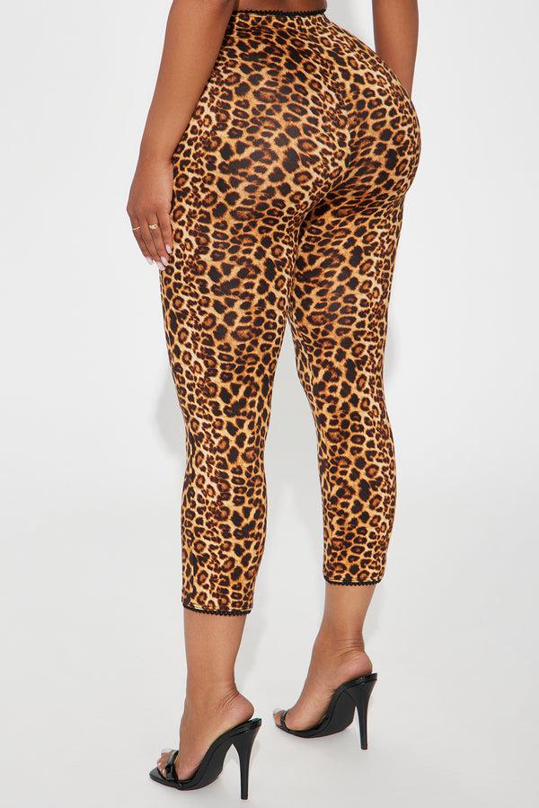Fashion Nova Mila Leopard Capri Legging - Brown/combo