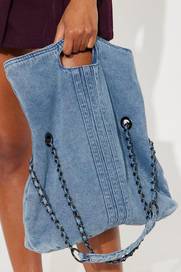 Fashion Nova Out With The Girls Denim Shoulder Bag - Denim