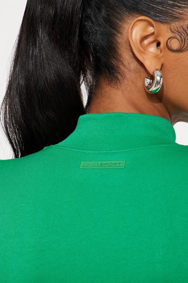 Fashion Nova Power Up Flex Seamless Active Jacket - Kelly Green