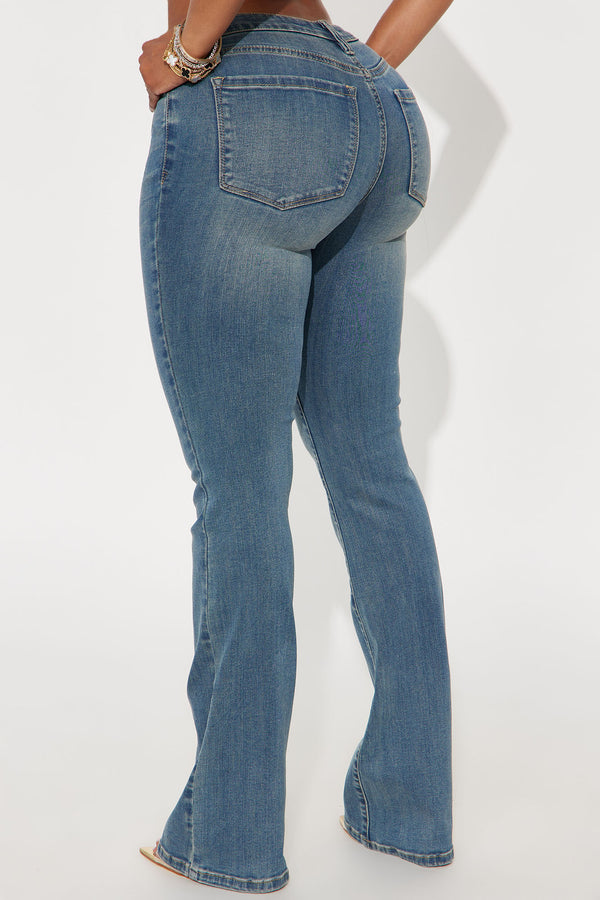 Fashion Nova Premium Low Rise Bootcut Jeans - Dark Wash