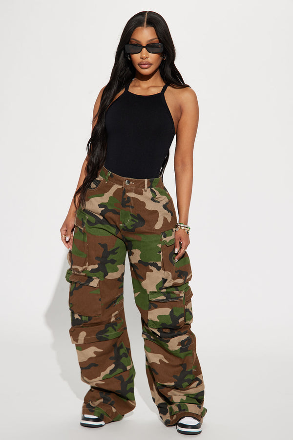 Fashion Nova Reservoir Camo Utility Pant - Camouflage