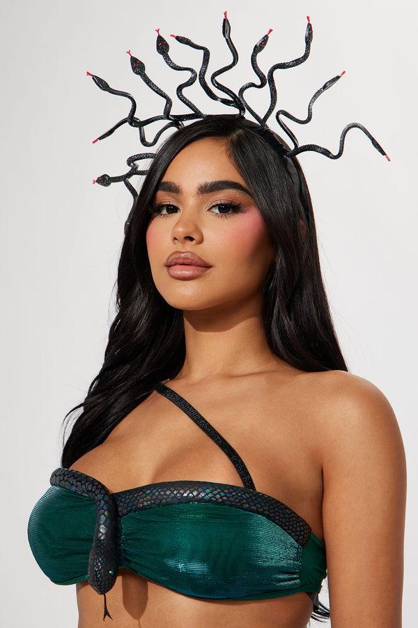 Fashion Nova Stone Cold Goddess 4 Piece Costume Set - Green