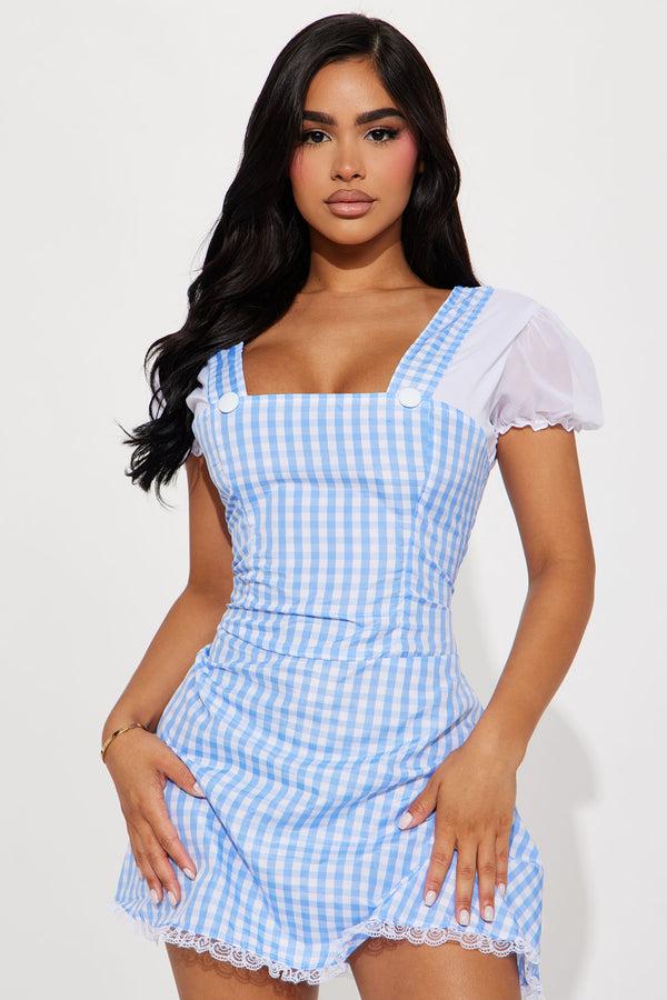 Fashion Nova StoryBook Cutie 1 Piece Costume Starter - White/Blue