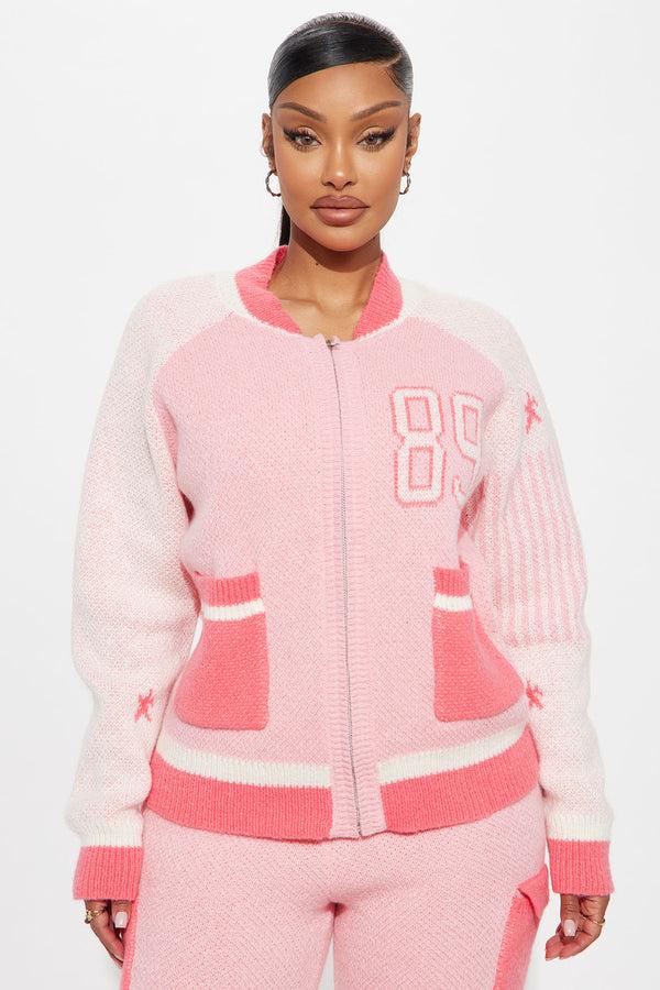 Fashion Nova Sweet As Pie Sweater Pant Set - Pink/combo