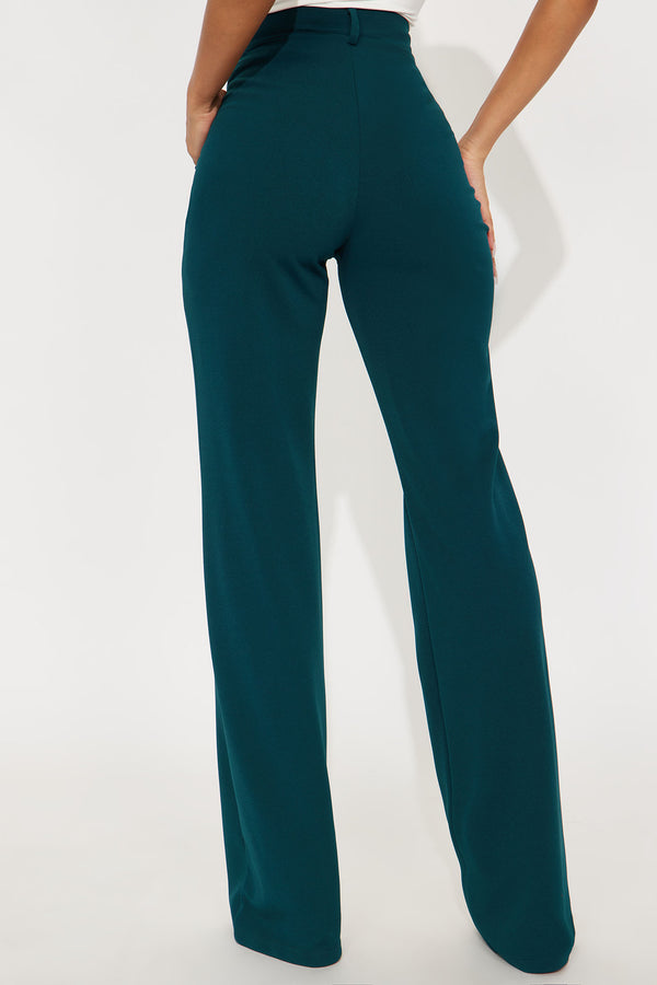 Fashion Nova Tall Heidi Wide Leg Trouser Pant - Hunter